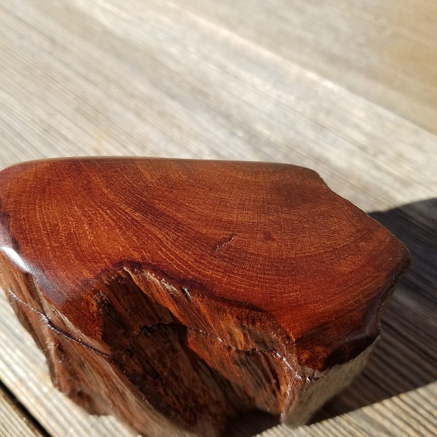 Handmade Wood Box with Redwood Rustic Handmade Ring Box California Redwood Jewelry Box Storage Box Limb Box #350