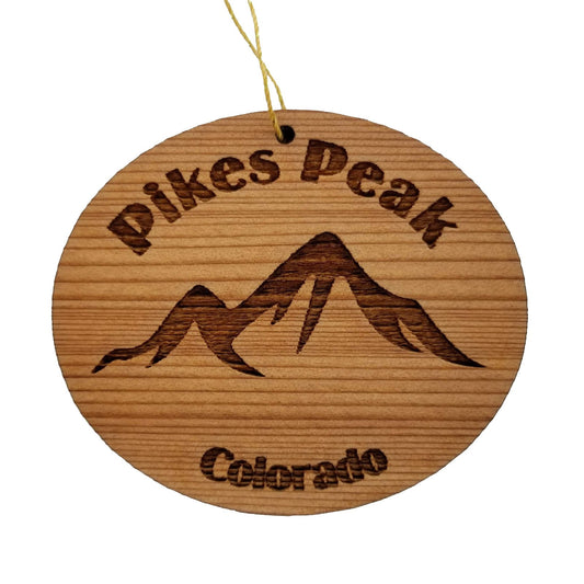 Pikes Peak Ornament Handmade Wood Ornament Colorado Souvenir Ski Resort CO Christmas Ornament Pike National Forest