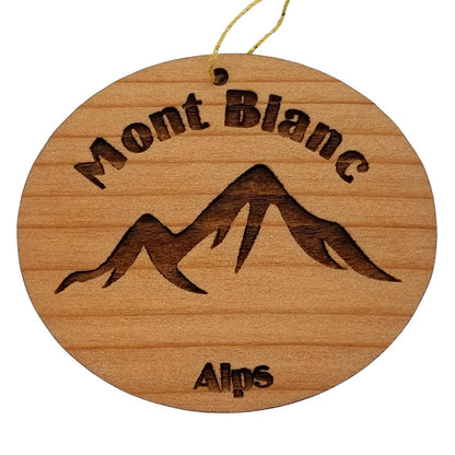 Mont Blanc Mountains Ornament Handmade Wood Ornament Swiss Alps Souvenir