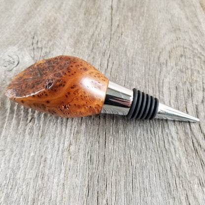 Wine Stopper Redwood Live Edge Rustic Redwood Burl - Hand Turned Handmade #299