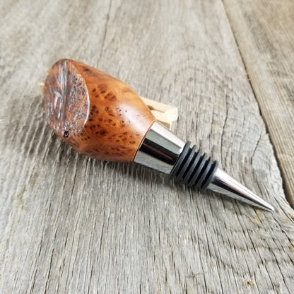 Wine Stopper Redwood Live Edge Rustic Redwood Burl - Hand Turned Handmade #299