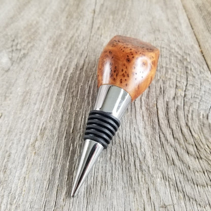 Wine Stopper Redwood Live Edge Rustic Redwood Burl - Hand Turned Handmade #299