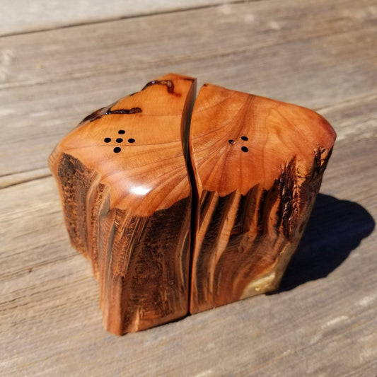 Redwood Rustic Salt and Pepper Shakers Set Handmade Anniversary Wedding #386 Housewarming Christmas California Wood