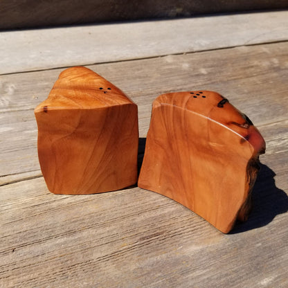 Redwood Rustic Salt and Pepper Shakers Set Handmade Anniversary Wedding #386 Housewarming Christmas California Wood