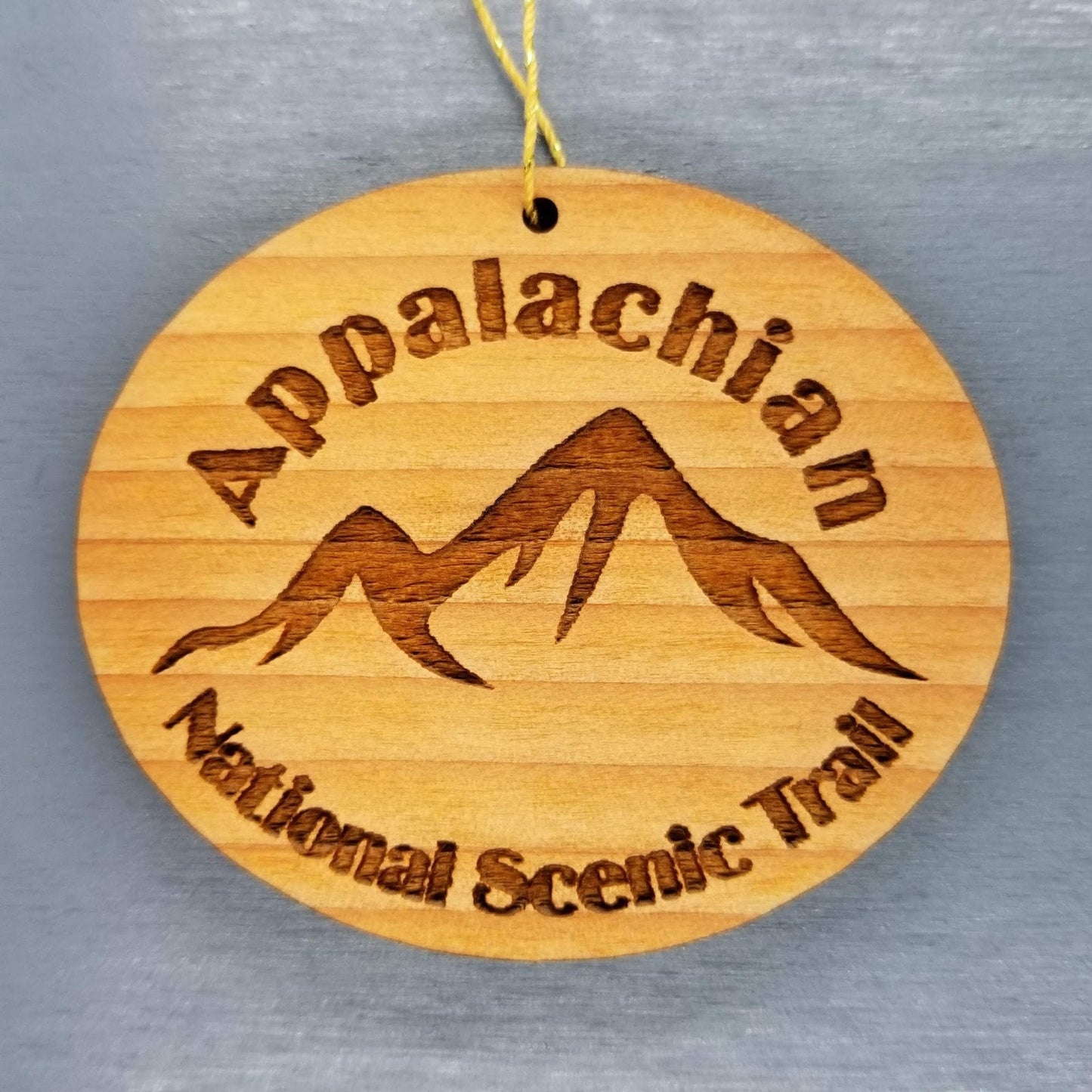 Appalachian National Scenic Trail Ornament Handmade Wood Ornament Footpath Souvenir Mountain Trail