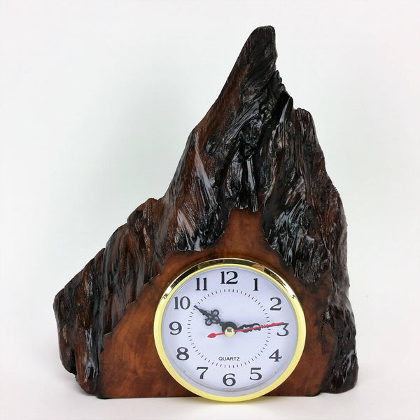 Redwood Burl Clock Table Shelf Mantle Desk Office Gifts for Men