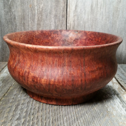 Redwood Bowl Burl Hand Turned 5.5 Inch Wood Salad Bowl Made out of Rare Redwood Gorgeous Grain #A5