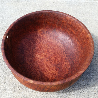 Redwood Bowl Burl Hand Turned 5.5 Inch Wood Salad Bowl Made out of Rare Redwood Gorgeous Grain #A5