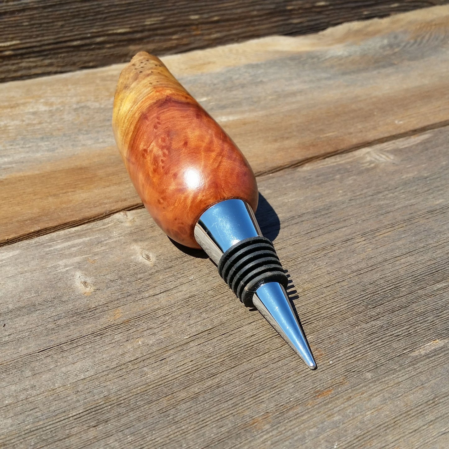 Wine Stopper Redwood Wood Live Edge Rustic Redwood Burl Hand Turned Handmade 1010A Wedding Gift Anniversary Gift Housewarming Gift