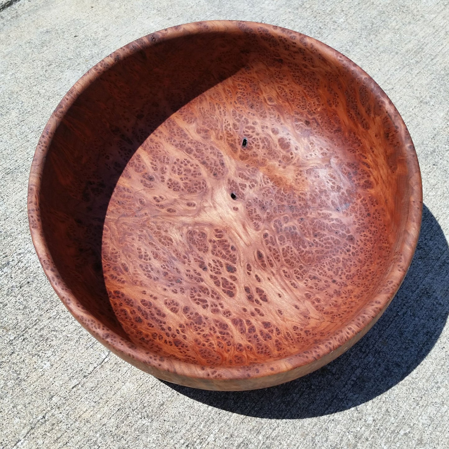 Redwood Bowl Burl Hand Turned 9.5 Inch Wood Bowl Gorgeous Grain Handmade Redwood Burl in California USA