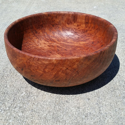 Redwood Bowl Burl Hand Turned 9.5 Inch Wood Bowl Gorgeous Grain Handmade Redwood Burl in California USA