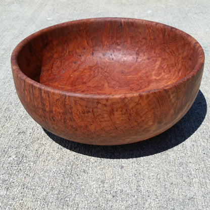 Redwood Bowl Burl Hand Turned 9.5 Inch Wood Bowl Gorgeous Grain Handmade Redwood Burl in California USA