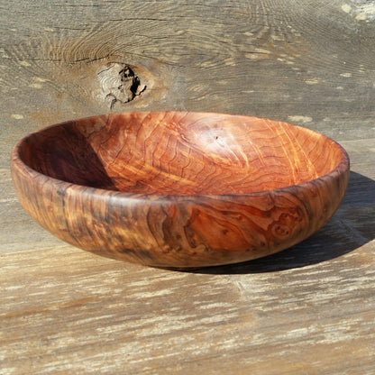 Wood Salad Bowl Redwood Burl Bowl  Handmade 9 Inch Beautiful Grain #A17 USA