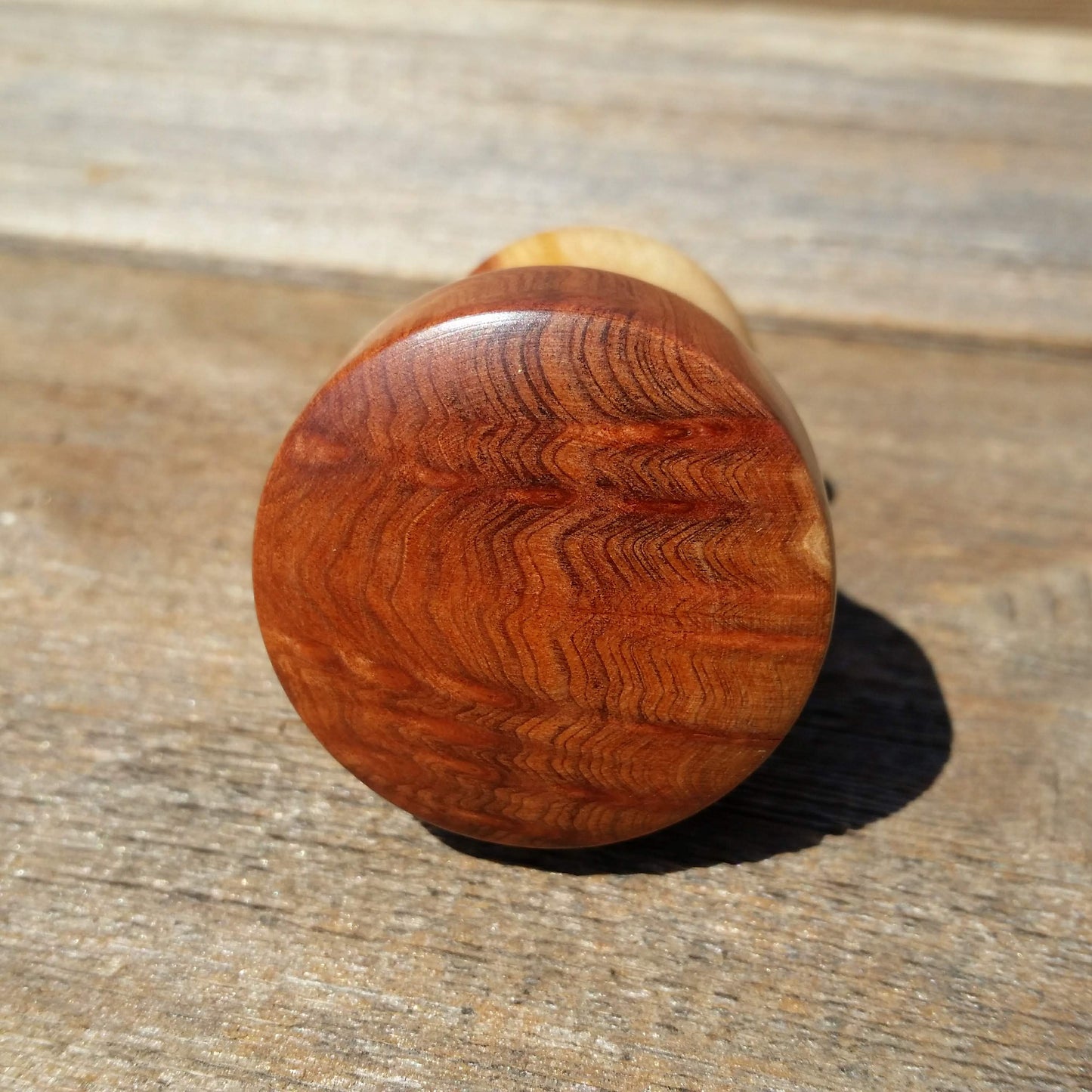 Wood Wine Bottle Stopper Redwood Burl Handmade Smooth Top Hand Turned USA Wedding Gift Red Wood Housewarming Gift Anniversary 1006M