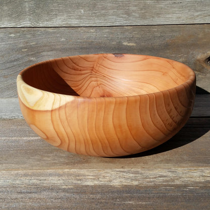 Wood Bowl Redwood Bowl Hand Turned 11 Inch Handmade California USA A22 Handmade