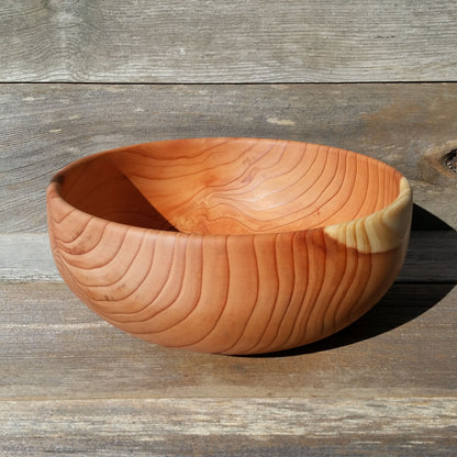 Wood Bowl Redwood Bowl Hand Turned 11 Inch Handmade California USA A22 Handmade