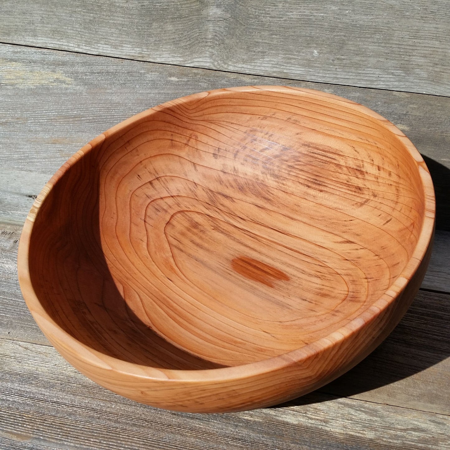 Handmade Wood Bowl California Redwood Bowl 13.5 Inch A23