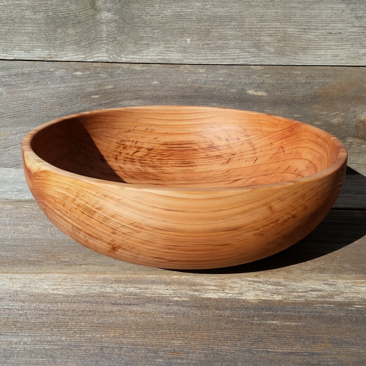 Handmade Wood Bowl California Redwood Bowl 13.5 Inch A23