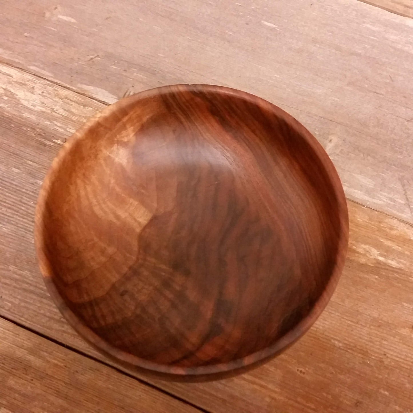 Handmade Walnut Bowl Wood Salad Bowl Hand Turned 7.5 Inch #A24 Wedding Gift Anniversary Gift