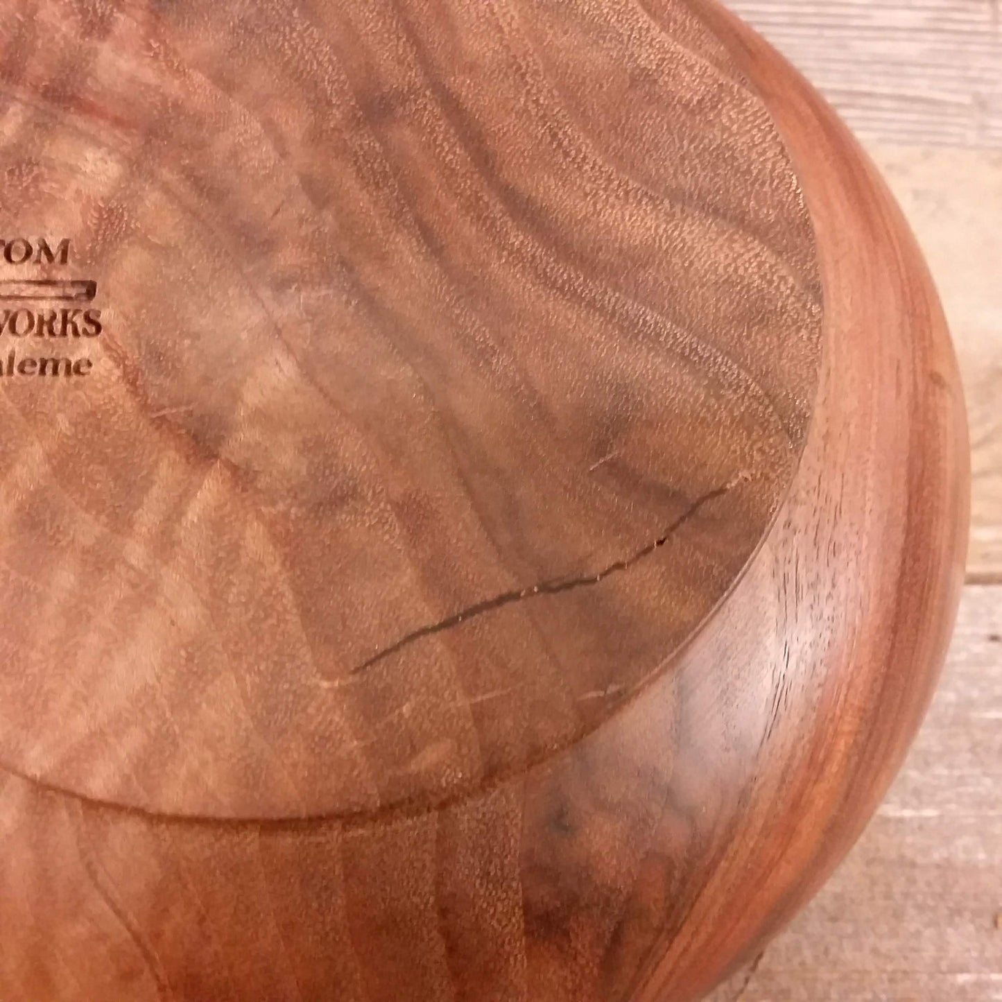 Handmade Walnut Bowl Wood Salad Bowl Hand Turned 7.5 Inch #A24 Wedding Gift Anniversary Gift