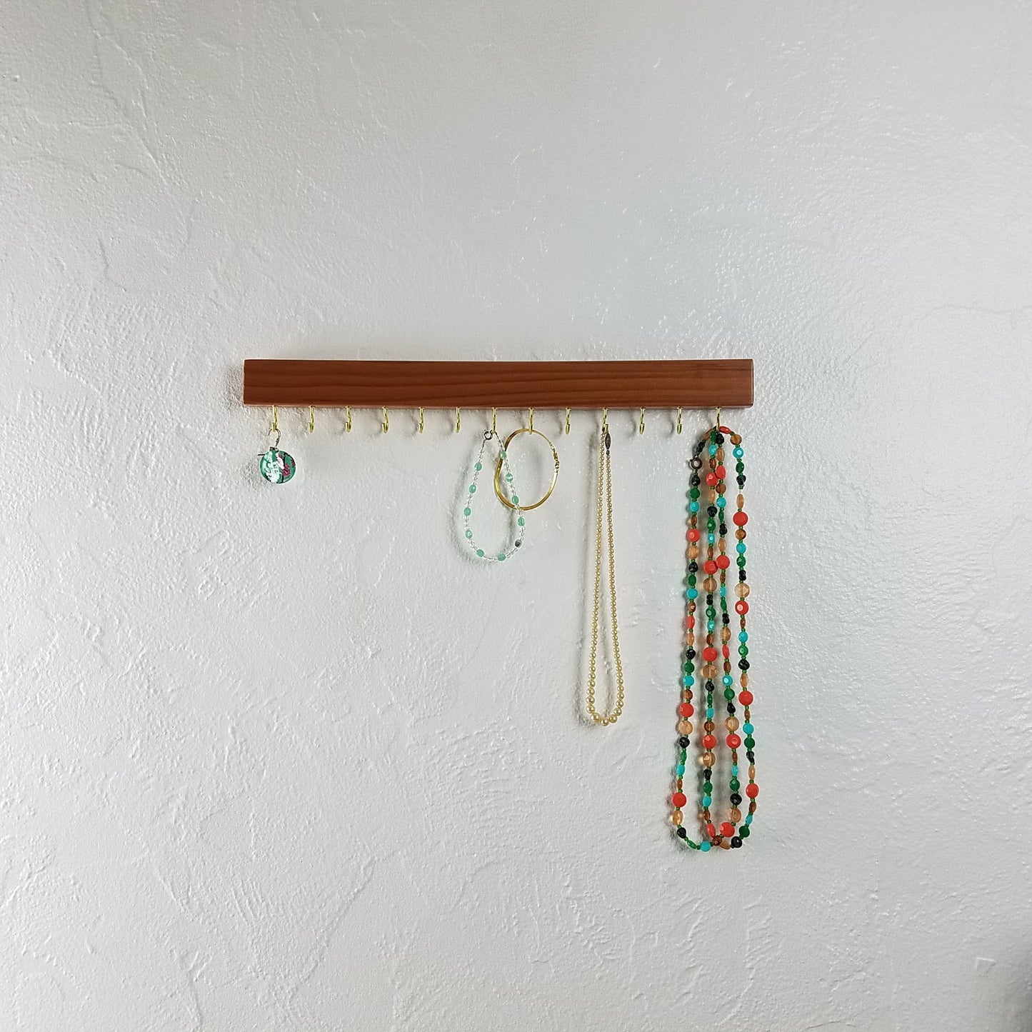 Necklace Holder - Necklace Display - Jewelry Organizer - Redwood Wood - Anniversary Gift - Mothers Day - Dorm Room Decor