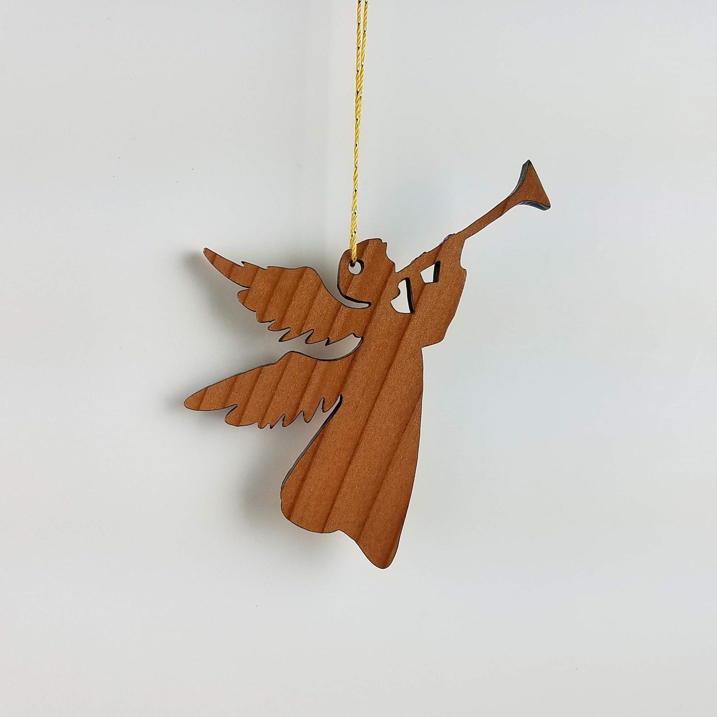 Angel Christmas Ornament California Redwoods Laser Cut Handmade Wood Ornament Made in USA