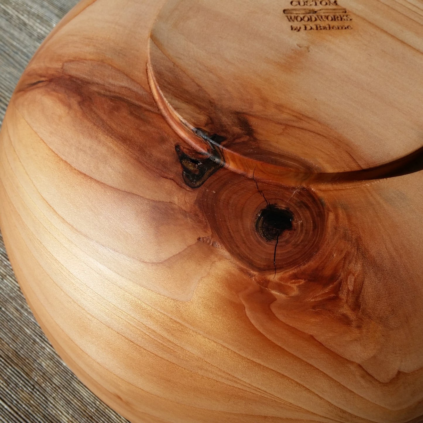 Wood Bowl Redwood Bowl Hand Turned 11 Inch Handmade California USA A22 Handmade