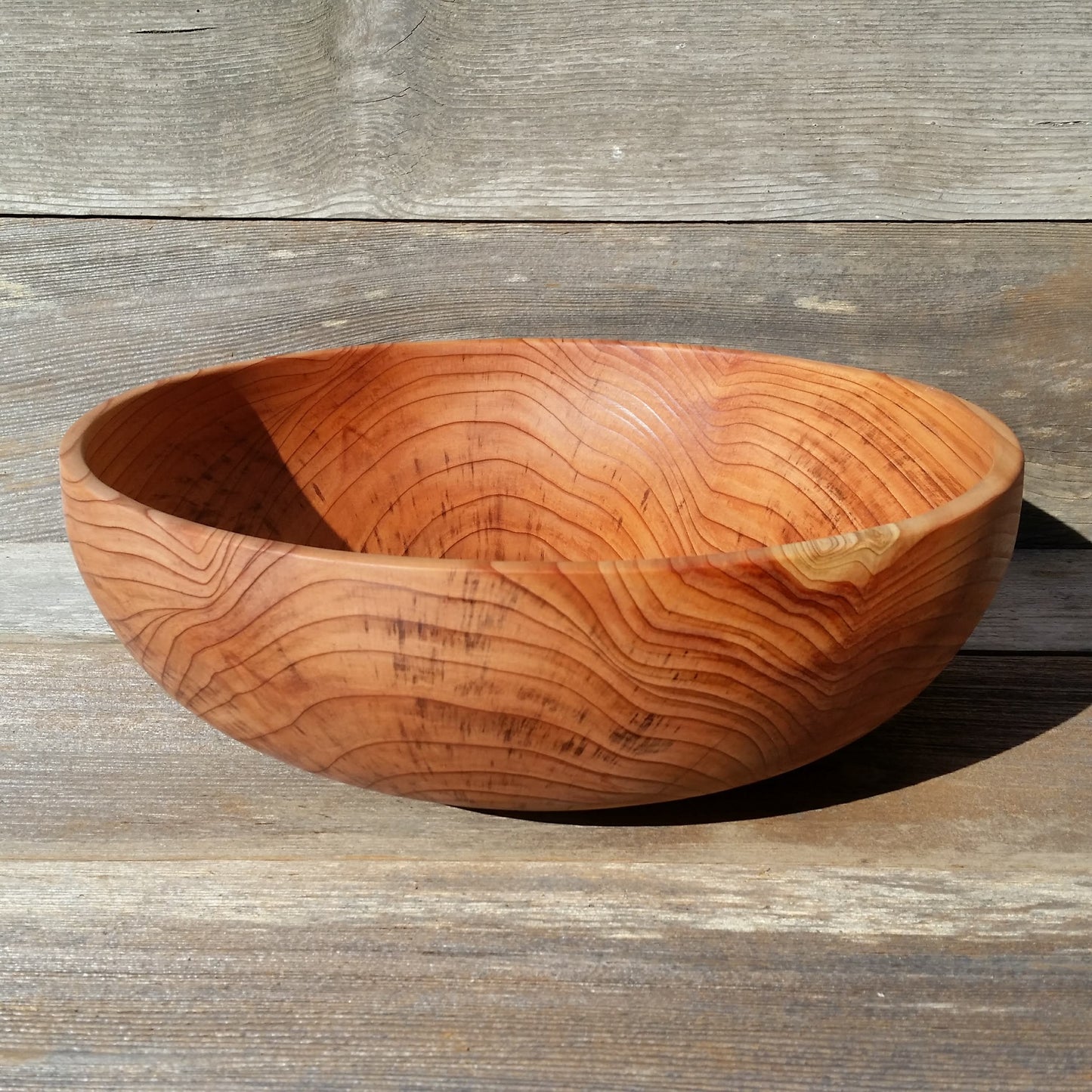 Handmade Wood Bowl California Redwood Bowl 13.5 Inch A23