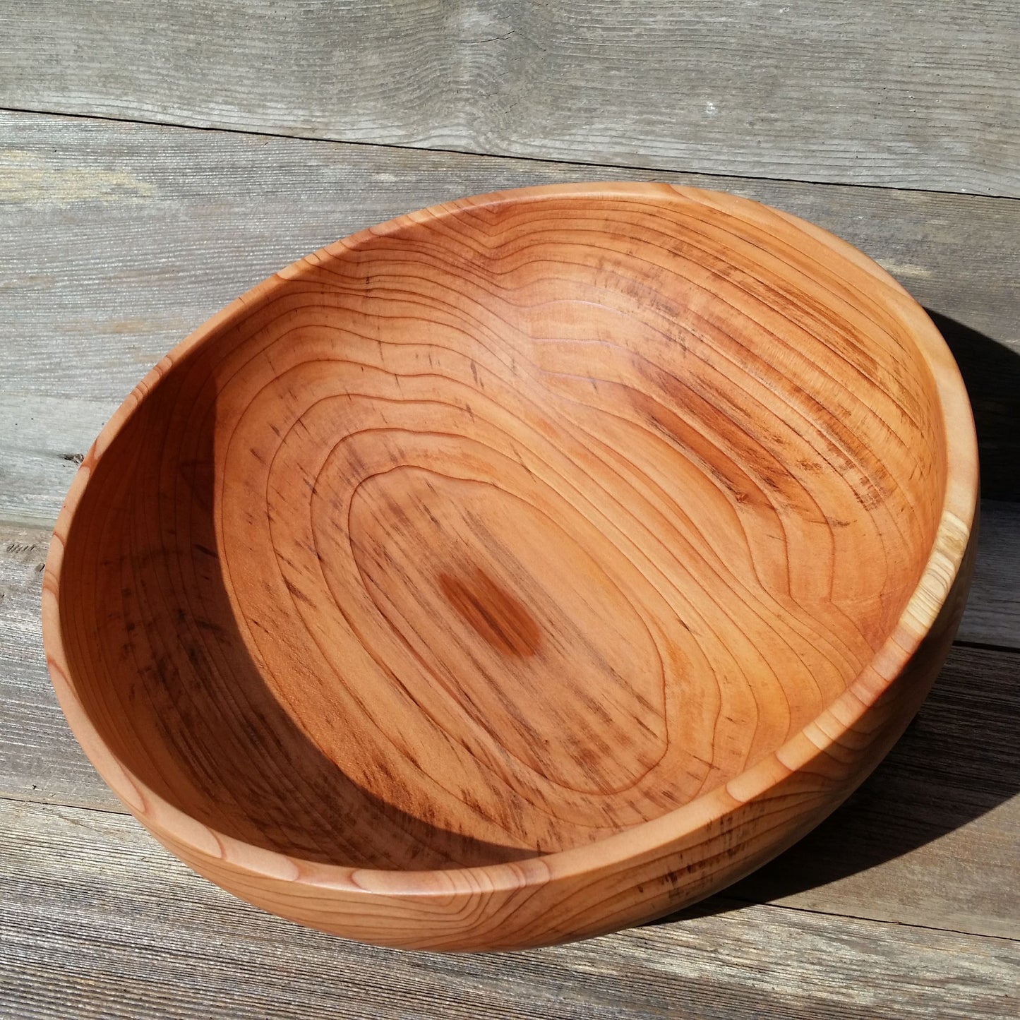 Handmade Wood Bowl California Redwood Bowl 13.5 Inch A23