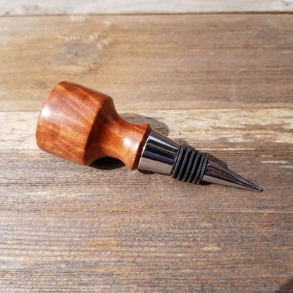 Wine Stopper Redwood Rustic Redwood Burl Hand Turned Handmade Smooth Top #108