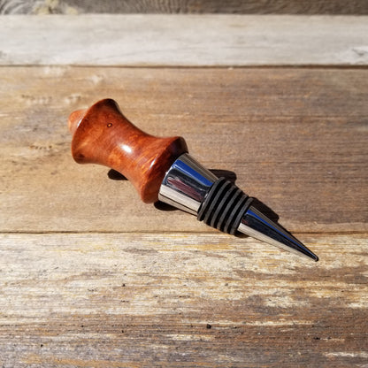 Wood Wine Stopper Redwood Burl  Red USA  Made Wedding Gift Deep Red Wood Housewarming Gift Anniversary 103