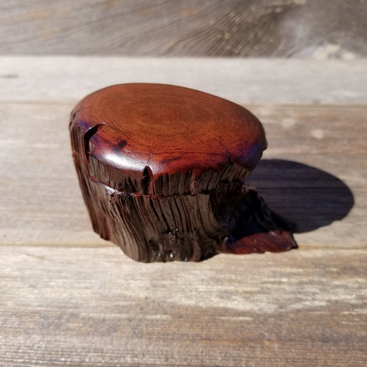 Wood Trinket Box Handmade Box California Redwood Limb Box #253