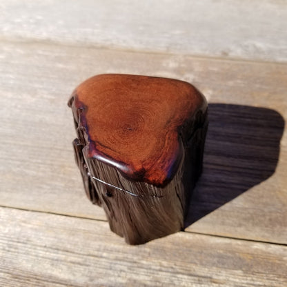 Handmade Wood Box with Redwood Rustic Handmade Ring Box California Redwood Jewelry Box Storage Box Limb Box #185