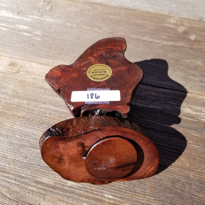 Wood Ring Box Redwood Rustic Handmade California Redwood #186