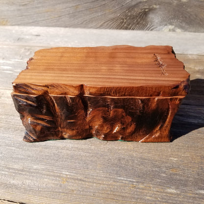 Redwood Jewelry Box Curly Wood Handmade #236 Memento Box