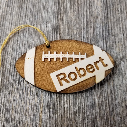 Football Ornament - Football Player Gift - Engraved Ornament - Personalized