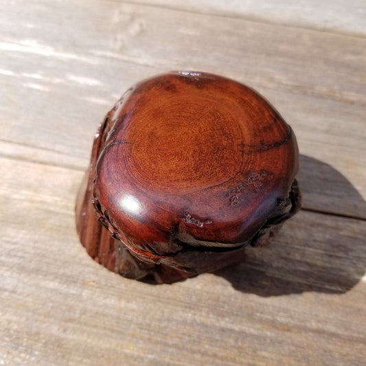 Wood Ring Box Redwood Rustic Handmade #189 Engagement