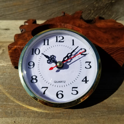 Redwood Burl Wood Clock Mantle Desk Office Gifts for Men Sitting Wood Birdseye Table Shelf #223