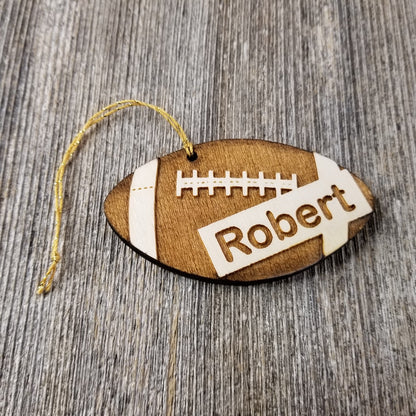 Football Ornament - Football Player Gift - Engraved Ornament - Personalized