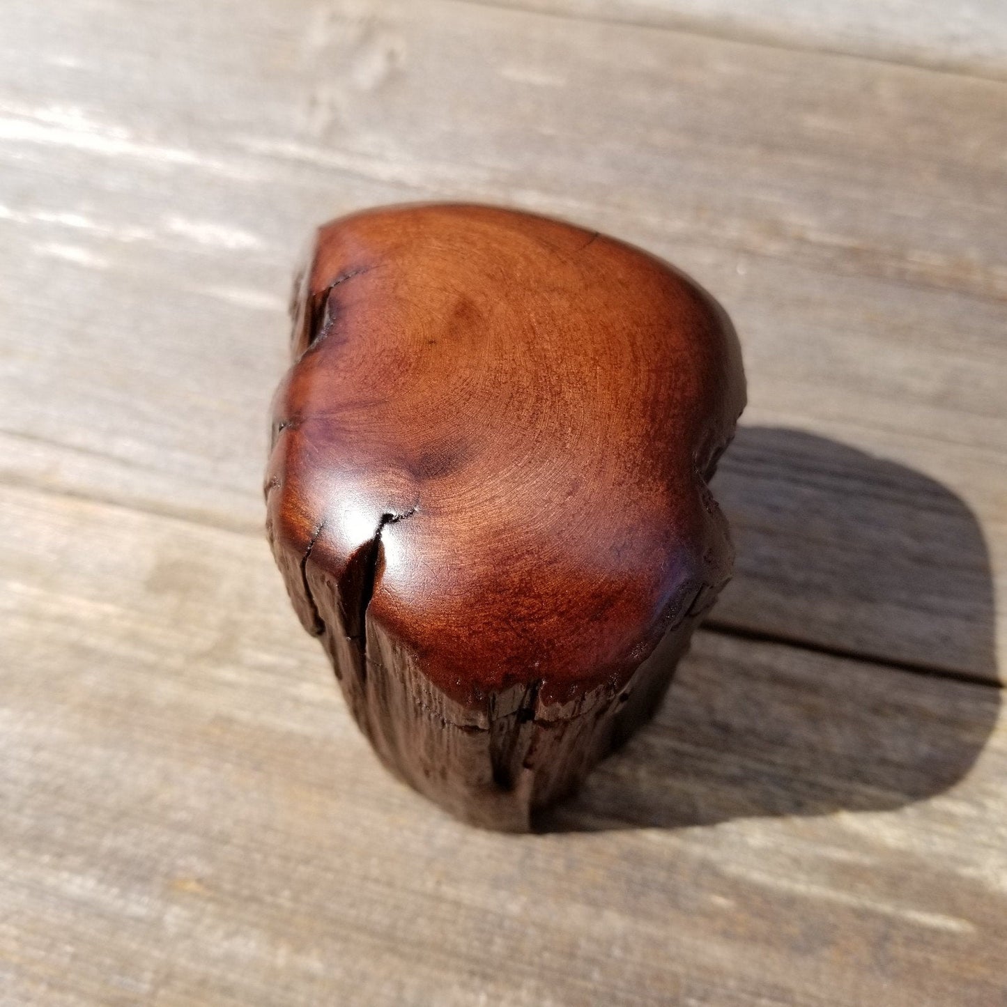 Wood Ring Box Redwood Rustic Handmade California Redwood Jewelry Box Storage Box Token Ashes #191