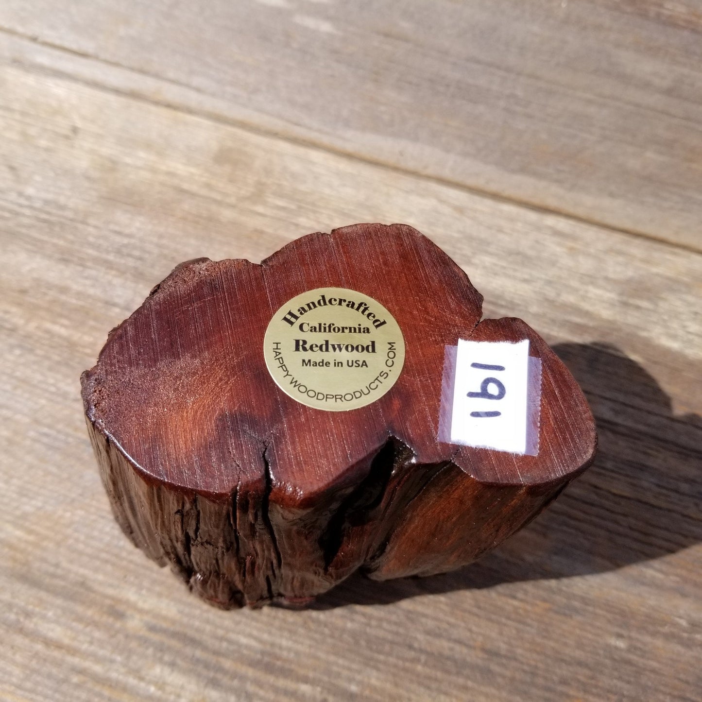 Wood Ring Box Redwood Rustic Handmade California Redwood Jewelry Box Storage Box Token Ashes #191