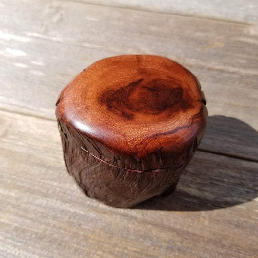 Wood Trinket Box Handmade Box with Redwood Rustic California Redwood Jewelry Box Storage Box Limb Box #193