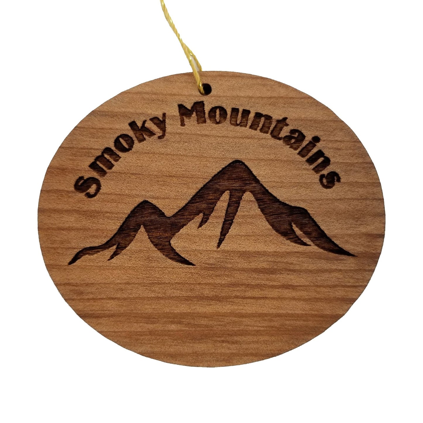 Smoky Mountains Ornament Handmade Wood Ornament Tennessee Souvenir Christmas Ornament