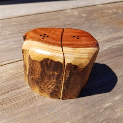 Redwood Rustic Salt and Pepper Shakers Set Handmade Anniversary Wedding #381 Housewarming Christmas California Wood