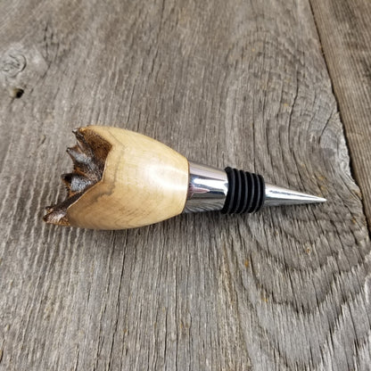 Wine Stopper Maple Live Edge - Rustic - Wine Gift - #305 Handmade Wine Lover Gift