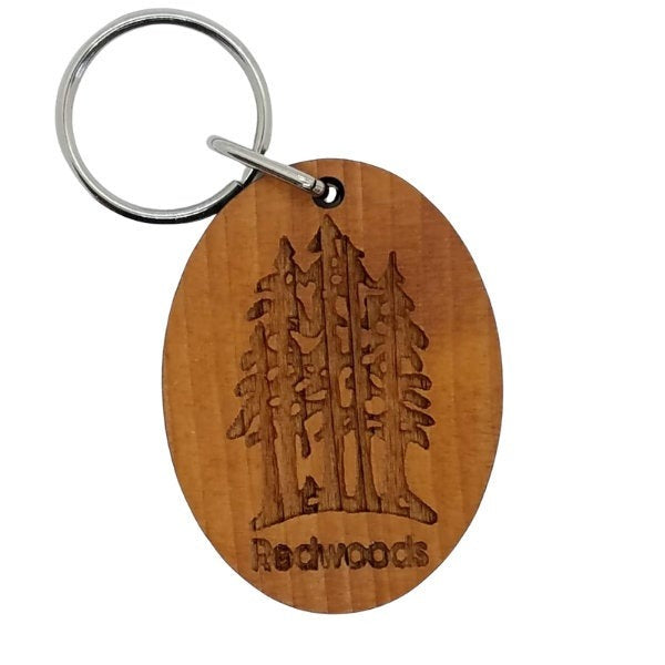 Redwood Trees Grove Wood Keychain California Redwood Souvenir Travel Gift