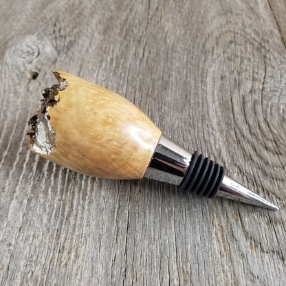 Wine Stopper Maple Rustic Live Edge Wine Gift - #307Handmade Wine Lover Gift