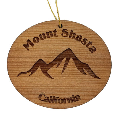 Mount Shasta Mountains Ornament Handmade Wood Ornament California Souvenir CA Christmas Ornament