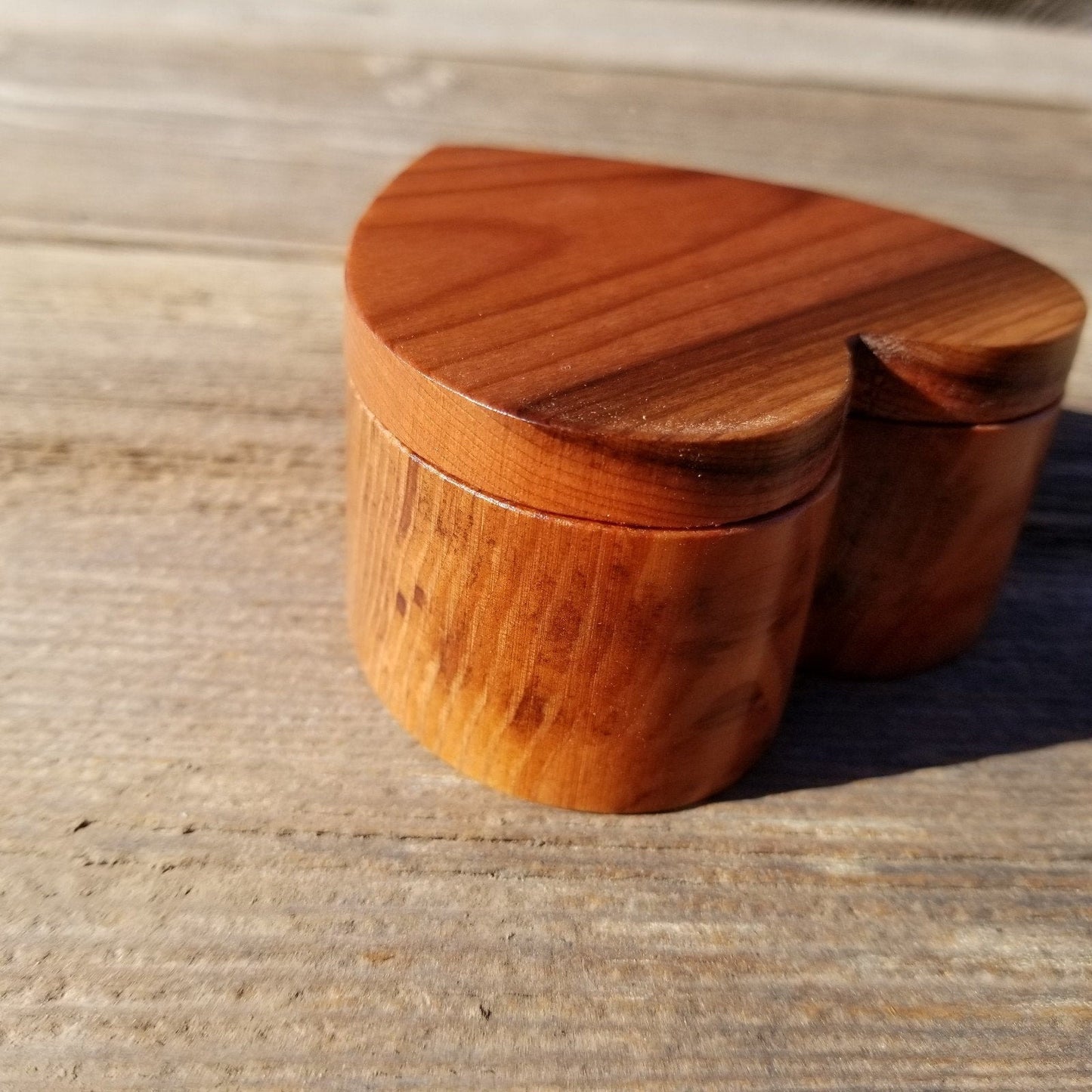 Handmade Wood Box with Redwood Heart Ring Box California Redwood #322 Christmas Gift Anniversary Gift Ideas