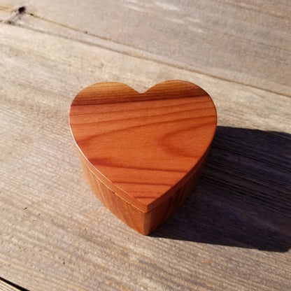 Handmade Wood Box with Redwood Heart Ring Box California Redwood #322 Christmas Gift Anniversary Gift Ideas